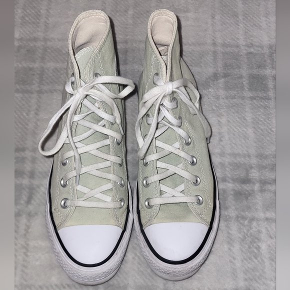 Converse Women's High-Top Platform Sneakers - Light Green Sz 6 - Picture 7 of 12